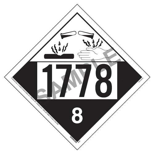 1778 Placard - Class 8 Corrosive (01697)