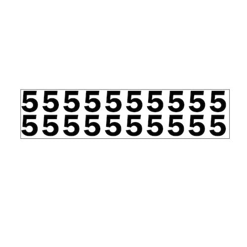 Individual 1.25" Vinyl Numbers - 5 (Five) (05640)