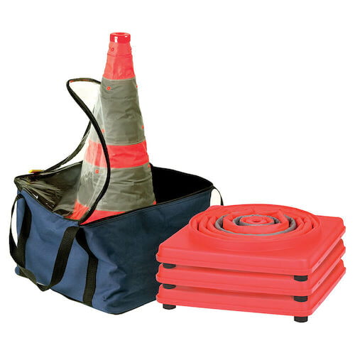 28" Collapsible LED Traffic Cone 4Pack