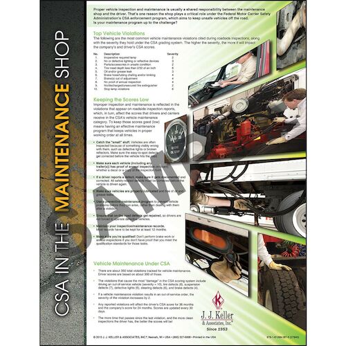 Surviving CSA in the Maintenance Shop Poster