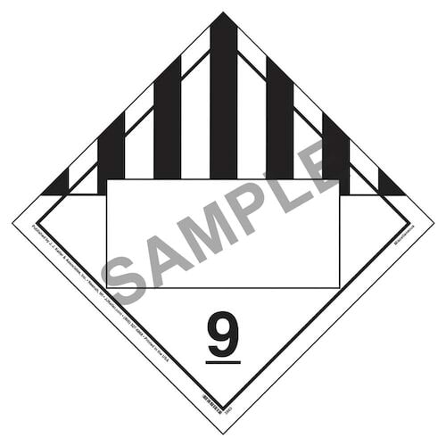 Class 9 Miscellaneous Placard - Blank (02341)