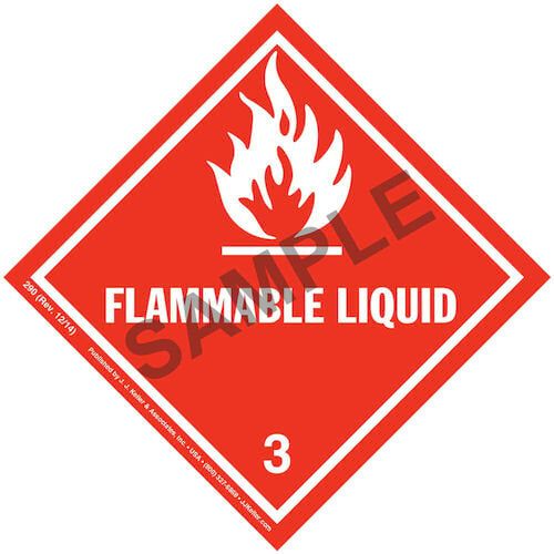 Class 3 Flammable Liquid Labels (00613)