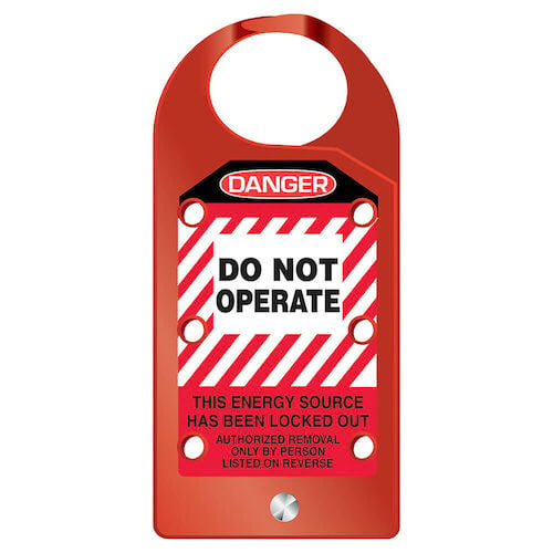 STOPOUT® Aluma-Tag Hasp - Danger Do Not Operate (07419)