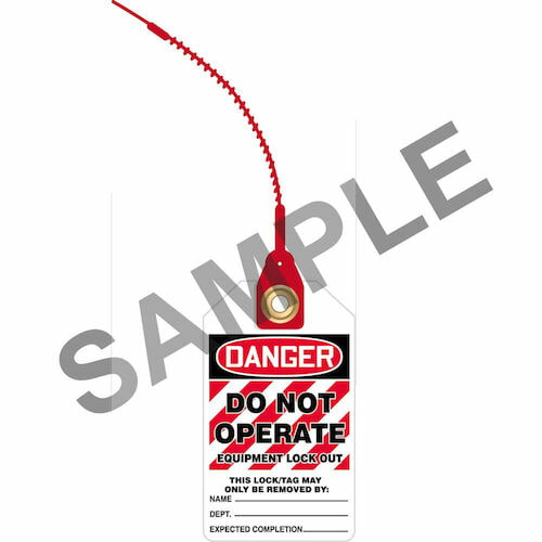 Loop n' Lock Tie Tags - Danger Do Not Operate Equipment Lock Out (07583)