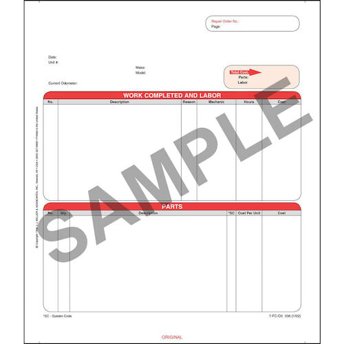 Garage Repair Orders (00327)