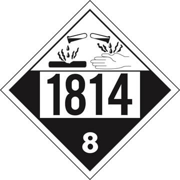 1814 Placard - Class 8 Corrosive (02522)