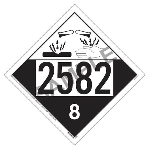 2582 Placard - Class 8 Corrosive (02528)