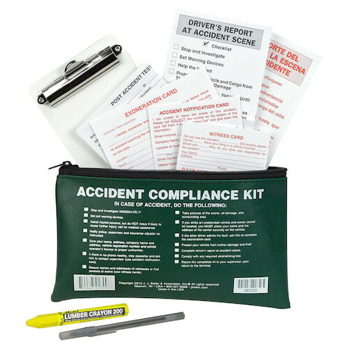 Accident Compliance Kit in Vinyl Pouch - No Camera, Bilingual (07999)