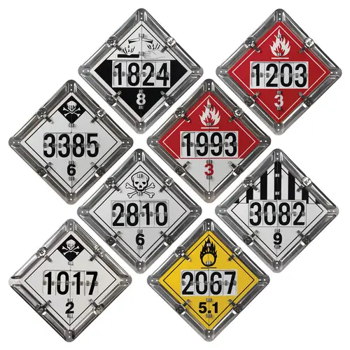 Numer-All™ Flip Placard - 8 Legend - Unpainted Back Plate