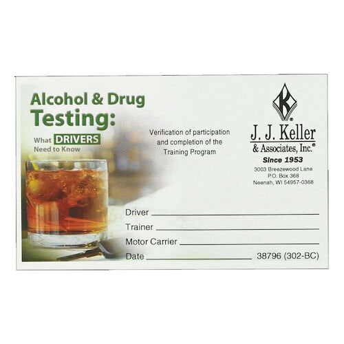 Alcohol & Drug Testing: What Drivers Need to Know - Wallet Cards (08448)