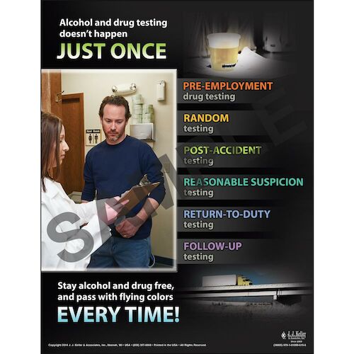 Alcohol & Drug Testing What Drivers Need to Know Awareness Poster