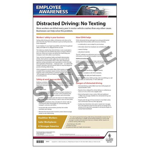 Distracted Driving Employee Awareness Poster (05822)