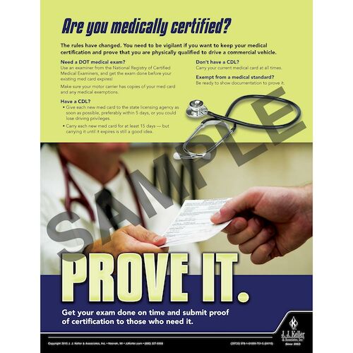 Medically Certified Motor Carrier Safety Poster
