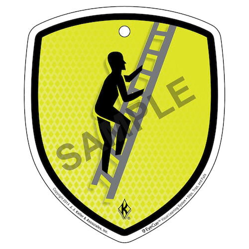 EyeCue® Tags - Slips, Trips & Falls Proper Ladder Use Reminder (09336)