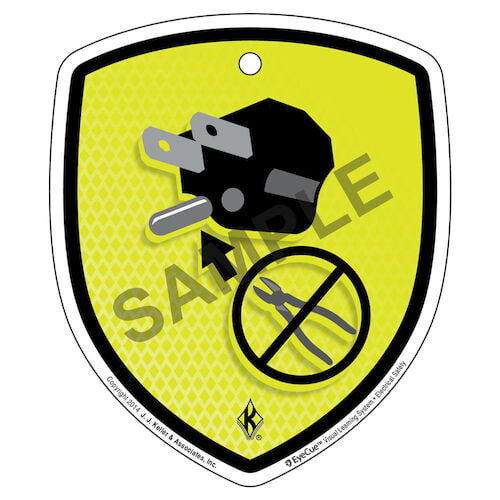 EyeCue® Tags - Electrical Safety Don’t Remove Ground Prong Reminder (09267)