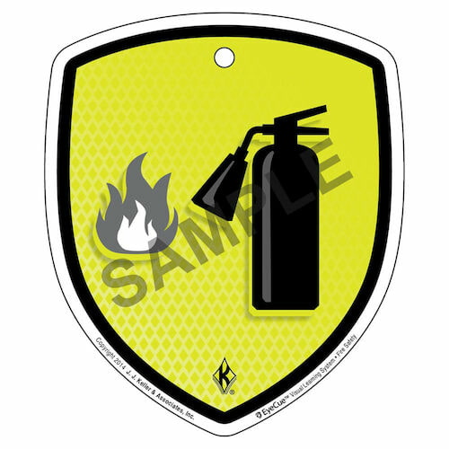 EyeCue® Tags: Fire Safety Fire Extinguisher Reminder (09346)