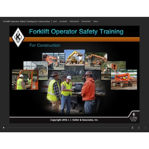 Forklift Operator Safety Training for Construction - Online Course (09340)