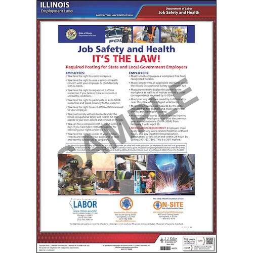 Illinois Workplace Safety & Health for Public Employees Poster