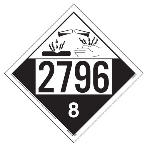 2796 Placard - Class 8 Corrosive (01698)