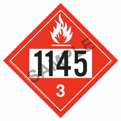 1145 Placard - Class 3 Flammable Liquid (01705)