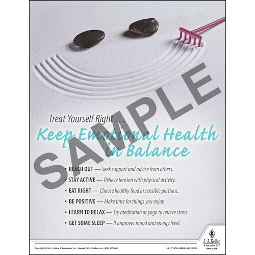 Keep Emotional Health In Balance Health & Wellness Awareness Poster