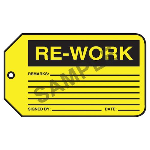 Re-Work - Safety Tag (011599)