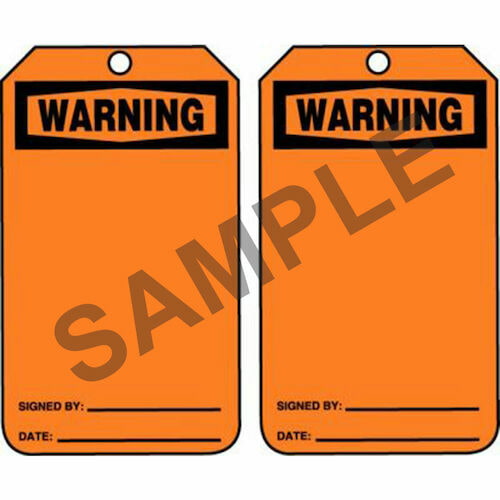 Warning - OSHA Safety Tag (011603)