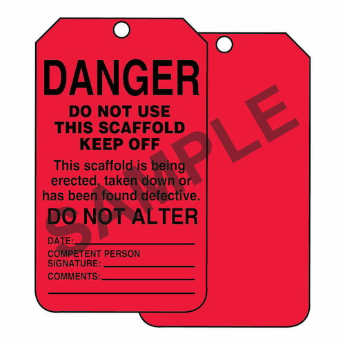 Danger: Do Not Use This Scaffold Keep Off - Safety Tag (011612)