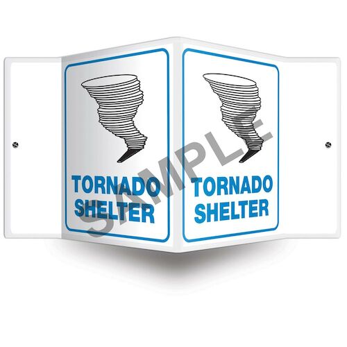 Tornado Shelter Sign - 3D Projection (010208)