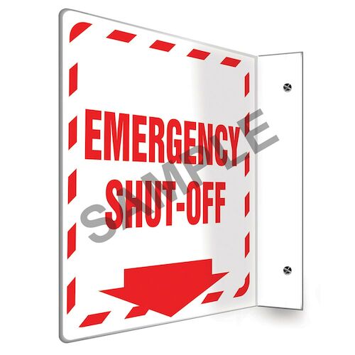 Emergency Shut-Off Sign - Projection (010219)