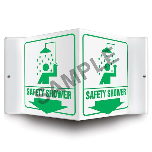 Safety Shower Sign 3D Projection