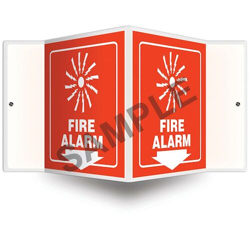 Fire Alarm Sign - 3D Projection (010236)