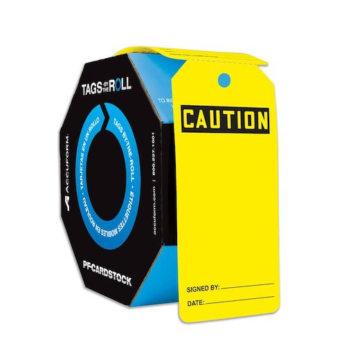 Caution: Blank - OSHA Safety Tag: Tags By-The-Roll (010294)