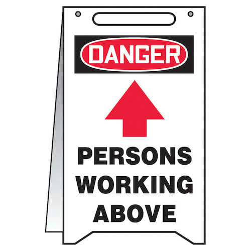 Danger: Persons Working Above - OSHA Folding Sign (010312)