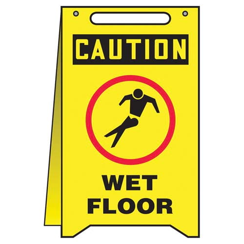 Caution: Wet Floor - OSHA Fold-Up (010316)