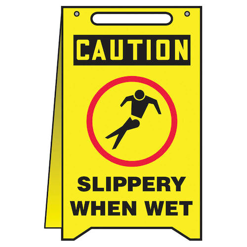 Caution: Slippery When Wet - OSHA Fold-Up (010319)
