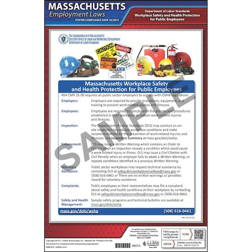 Massachusetts Workplace Safety & Health for Public Employees Poster