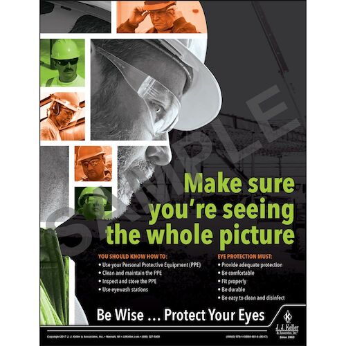 Protect Your Eyes Construction Safety Poster