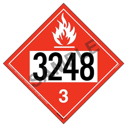 3248 Placard - Class 3 Flammable Liquid (012203)