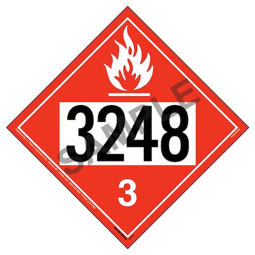 3248 Placard - Class 3 Flammable Liquid (012203)