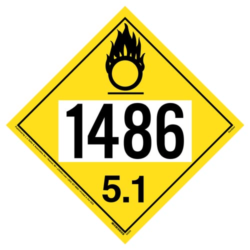 1486 Placard - Division 5.1 Oxidizer (012204)