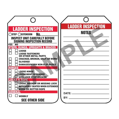 Ladder Inspection Checklist Safety Tag