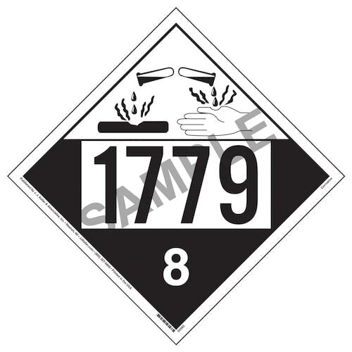 1779 Placard - Class 8 Corrosive (012292)