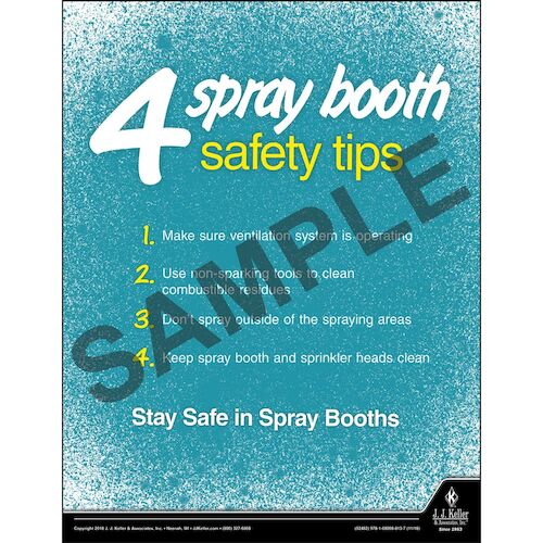 Spray Booth Safety Tips Workplace Safety Training Poster