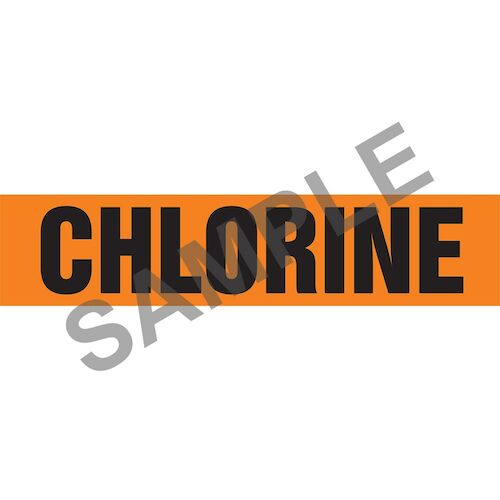 Chlorine Pipe Marker - ASME/ANSI (013711)