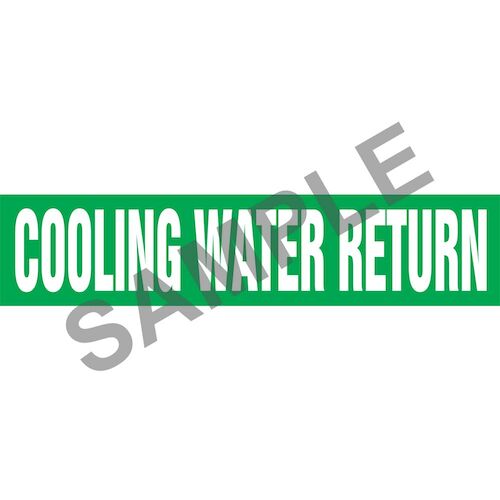 Cooling Water Return Pipe Marker - ASME/ANSI (013730)