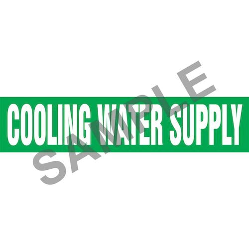 Cooling Water Supply Pipe Marker - ASME/ANSI (013731)