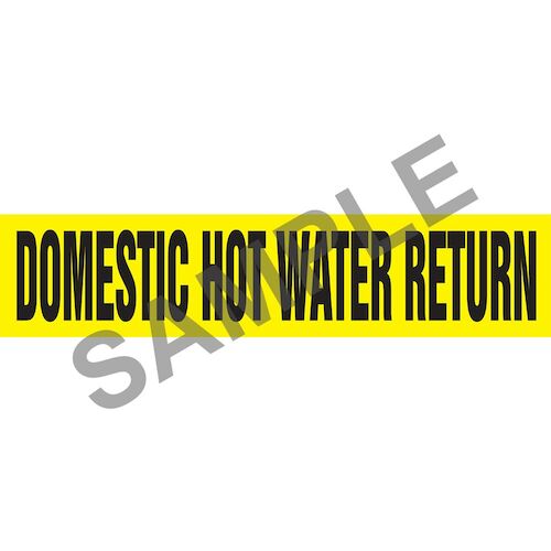 Domestic Hot Water Return Pipe Marker - ASME/ANSI (013745)