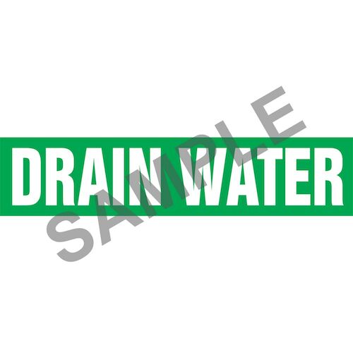 Drain Water Pipe Marker - ASME/ANSI (013748)