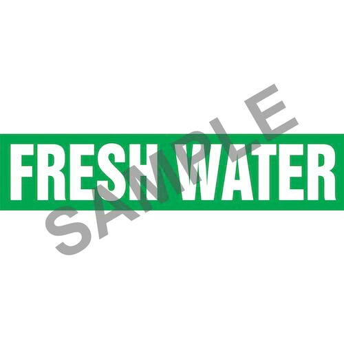 Fresh Water Pipe Marker - ASME/ANSI (013762)